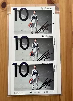 Pierre Gasly Lot Of 3 Signed Autographed Driver Cards AlphaTauri F1 Formula One • $39.99