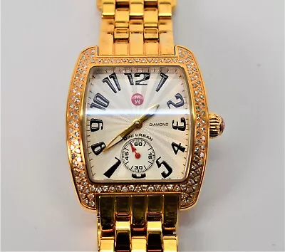 Michele Diamond 18K Gold Plated Mini Urban Ladies Watch • $850