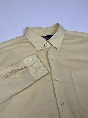 Polo Ralph Lauren Marlowe Mens Large Yellow Long Sleeve Button Down Dress Shirt • $15