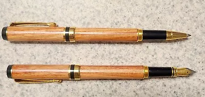 Larry Moore Hand Made Fountain Pen Set  Tulip Wood • $85