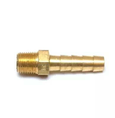 Straight 1/4 Id Hose Barb To 1/8 Male Npt Brass Fitting Water Oil Gas Air Fuel • $5.75