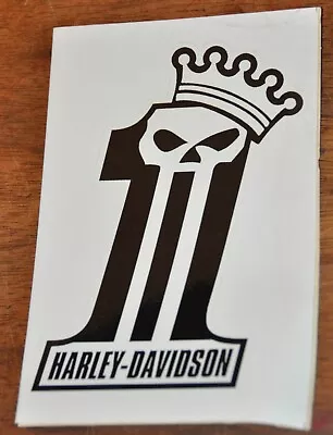 Harley Davidson Decal Sticker Vintage Skull 5.5  X 3.75  RARE Motorcycle Art • $9.97