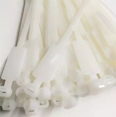 £0.99 • Buy Cable Ties Marker Write On White Labels - Wire Power Tags Marks Cord Wire Strap