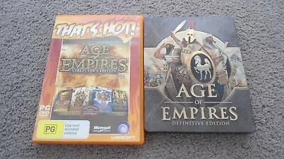 Age Of Empires Collector's Edition + AOE II + Definitive Steelbook (no PC Game) • $20