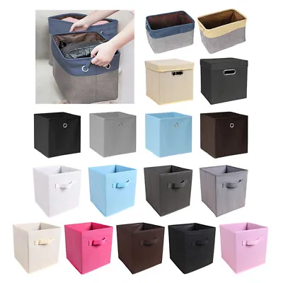 £8.99 • Buy 2-10Pcs Foldable Fabric Storage Cube Boxes Drawer Toy/Book/Clothes Organiser DIY