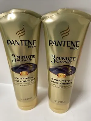 2 X Pantene Pro V 3 Minute Miracle Repair And Protect Deep Conditioner 6 FL.OZ. • $25