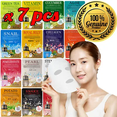 £8.99 • Buy 7pcs Malie Korean Face Mask Sheet Pack Facial Mask Moisture Skin Care K Beauty