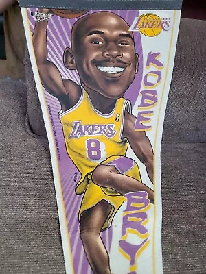 Vintage L.A Lakers  Kobe Bryant  Pennant Flag 1997 Wincraft Sports NBA Licensed • $16.99