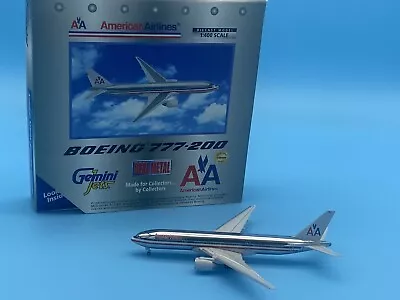 1:400 Boeing 777-200 American Airlines N777AN Polished Chrome Edition Gemini Jet • $99.95