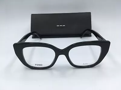 Fendi FF0274 Women's Black Frame Demo Lens Cat Eye Eyeglasses 48MM • $161.99