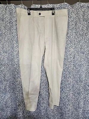 Men's 38 X 30 Off White Linen Blend Casual Pants By Caribbean-Great Summer Look! • $5.75