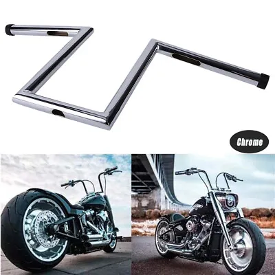 $59.20 • Buy Motorcycle 10-1/2  Rise Hanger 1  Handlebars Z-Bars Drag Bars For Harley Touring