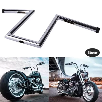 Motorcycle 10-1/2  Rise Hanger 1  Handlebars Z-Bars Drag Bars For Harley Touring • $66.45