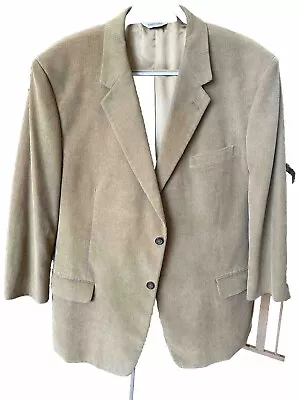 Joseph Feiss Mens Blazer Sport Coat Two Button Casual Jacket 48R  Tan Corduroy • $45