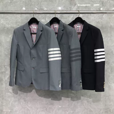 Thom Browne Men's Professional Suit 4 Bars Casual Suits Slim Fit Blazer Pants • $89.86