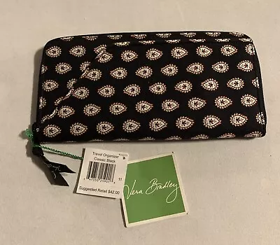 NWT Vera Bradley Travel Organizer Wallet Classic Black New W/ Tags • $22.99