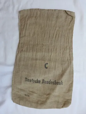 Vintage 1985 Deutsche Bundesbank Canvas Money / Coin / Deposit Bag German Bank • $35.90