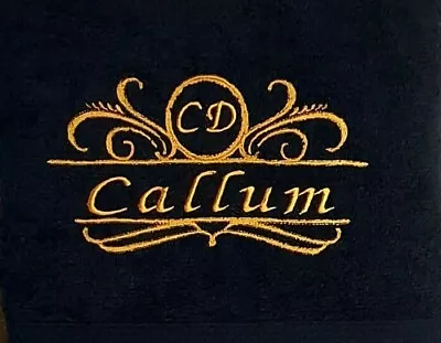 £33 • Buy Name With Monogram Personalised Embroidered Towels Gift Valentine Birthday 