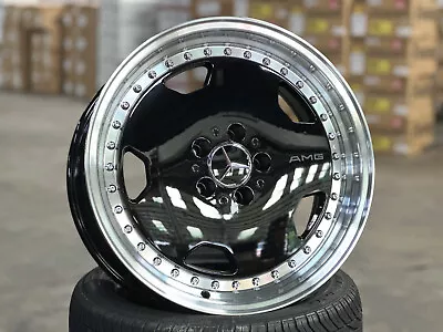 New 18x8.5J Aero Classic Mercedes Black 5x112 (4 Wheel) W126 W123 W211 W212 W140 • $1670