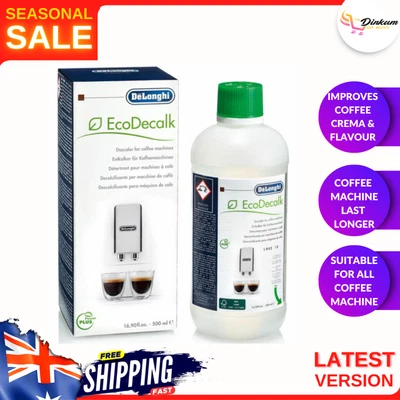 $31.55 • Buy DeLonghi Descaler Cleaner EcoDecalk Coffee Cleaning Solution 500ml (DLSC500)