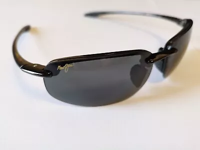 Maui Jim Sport Sunglasses Ho'Okipa MJ-407-02 Black Wrap Frames With Black Lenses • $129