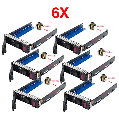 $40.80 • Buy 6 Pack HP 3.5  LFF HDD Drive Tray Caddy For HP Proliant DL380E DL380P Gen8 Gen9