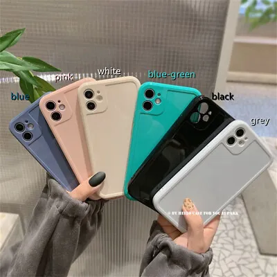 $12.99 • Buy Shockproof Glossy Cute Case Solid Colour Cover For IPhone 11 12 Pro Max XS 14