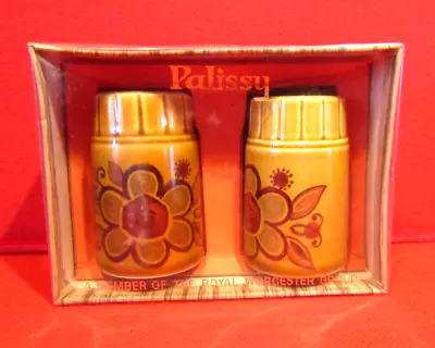 £12.99 • Buy Vintage Palissy Marrakesh Cruet Set By Royal Worcester Boxed Salt Pepper Shakers