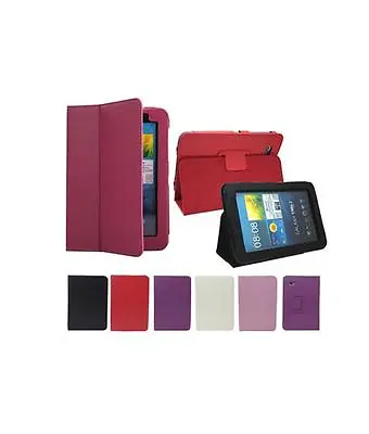 Samsung Galaxy Tab 2 7  Tablet Leather Look Flip Stand Cover Case • £7.99