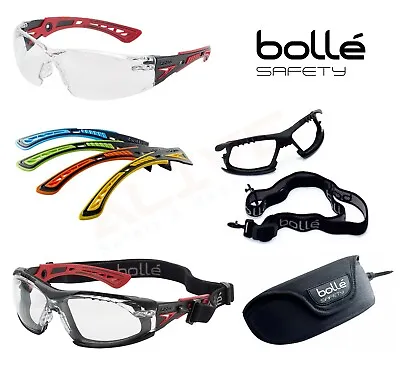 Bolle RUSH+ Safety Glasses Spectacles Goggles Eye Protection - Platinum Coating • £7.29