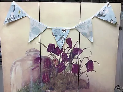 £16 • Buy Beautiful Handmade, Birds Double Sided, Weather Resistant, Oilcloth Bunting.