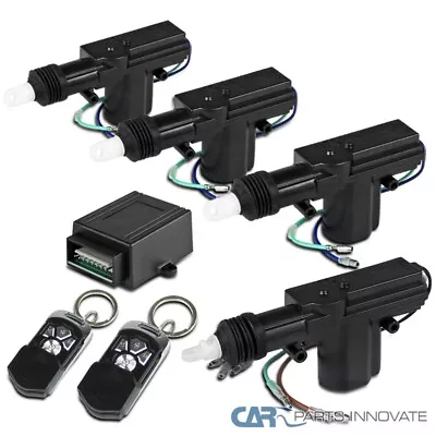 4 Door Power Central Lock Kit Car Remote Control Conversion W/ 2 Keyless Entry • $22.95