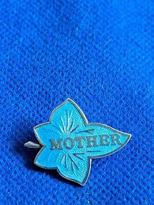 Antique Victorian Silver & Blue Enamel Ivy Leaf 'mother' Brooch Charles Horner ? • £25