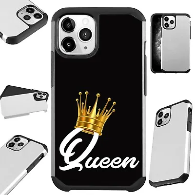 Fusion Case For IPhone 13/12/11/X/8/7 Hybrid Phone Cover QUEEN CROWN • $13.50