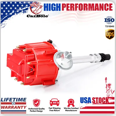 Electronic HEI Distributor Cap Coil For Chevy GMC 350 454 Truck 5.0/5.7L V8 Red • $67.82