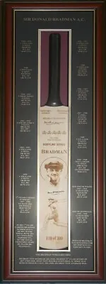 $7000 • Buy Blazed In Glory Sir Donald Bradman - Bodyline Series- Hand Signed Cricket Bat