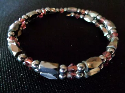 Magnetite Bracelet / Choker  Round & Faceted Oval Black Highly Magnetic Beads • $14.50