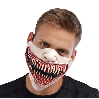 £7.99 • Buy Creepy Chuckle Mouth Latex Mask Halloween Scary Monster Devil Fancy Dress