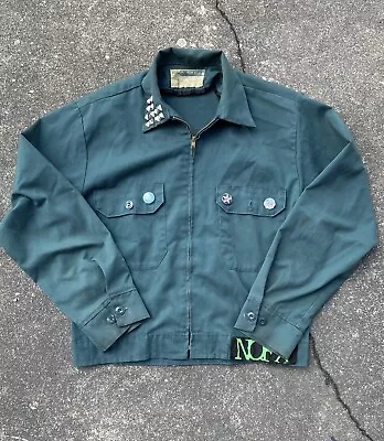 Vintage Mechanic Jacket Customized Punk Rock Style Work Wear Jacket Medium Green • $120