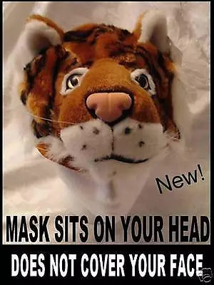 $39.99 • Buy TIGER HAT Bengals PLUSH Head Mask ADULT Does Not Cover Your Face US SELLER Fast!