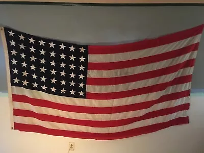 Vintage 48 Star American Flag 9’x5’ • $64