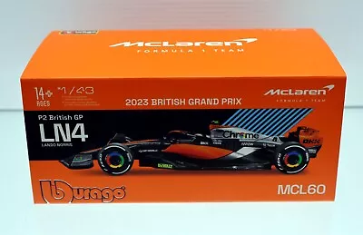 2023 F1 Lando Norris 4 McLaren Mercedes MCL60 Diecast Car Model & Driver 1:43 • $46.95