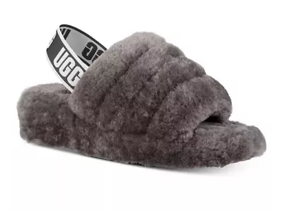 Grey Ugg K Fluff Yeah Slide Sz 6 • $30