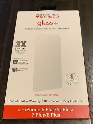 $7.75 • Buy Zagg InvisibleShield Glass+ Screen Protector For IPhone 8 Plus / 7 Plus 5.5 -NEW
