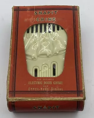 Vintage Snapit Electric Doorbell Chime NEW IN BOX. 600c Ivory • $40