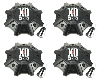 4x KMC XD Series Wheel Center Caps Gloss Black 5/6/8 Lug XD825 XD202 Buck 25   • $140