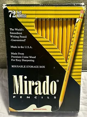 Vintage Mirado Pencils USA No. 2 Cedar Sanford Original Box..Sealed 72ct Box!! • $34.95