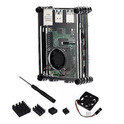 Transparent Case With Cooling Fan For Raspberry Pi 4B • $13.07