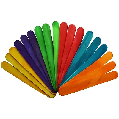 $7.49 • Buy Colored Jumbo Craft Sticks, Wood Craft Sticks 6 Inch