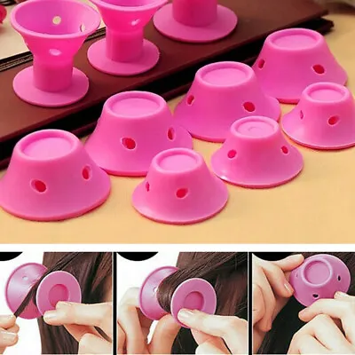 10x Magic Silicone Hair Curlers Rollers No Clip Former Styling Curling Tool Gift • £2.59